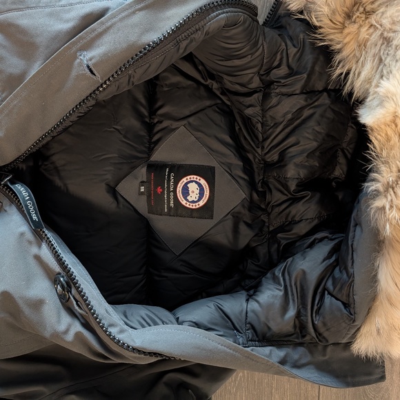 Canada Goose Gray Puffer Jacket with Fur Trim - Picture 8 of 11
